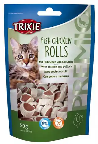 ⁨Trixie Premio Fish Chicken Rolls - krążki z kurczakiem i łososiem [42702]⁩ w sklepie Wasserman.eu