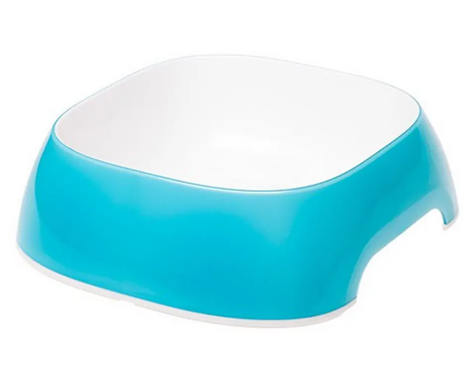 ⁨FERPLAST Glam Medium Pet watering bowl, white and blue⁩ at Wasserman.eu