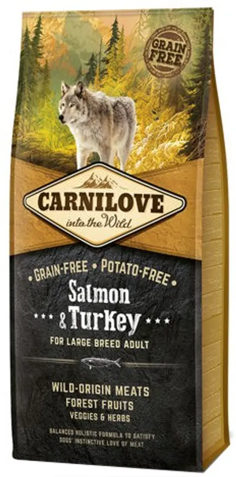 ⁨Carnilove Dog Salmon & Turkey Large Adult - łosoś i indyk 1,5kg⁩ w sklepie Wasserman.eu
