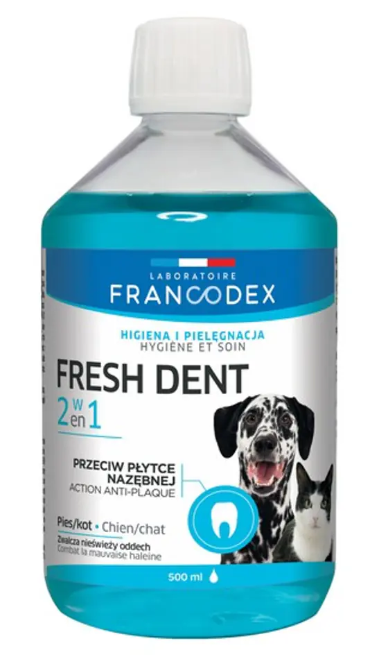 ⁨Francodex Fresh Dent płyn do higieny jamy ustnej 500ml [FR179121]⁩ w sklepie Wasserman.eu