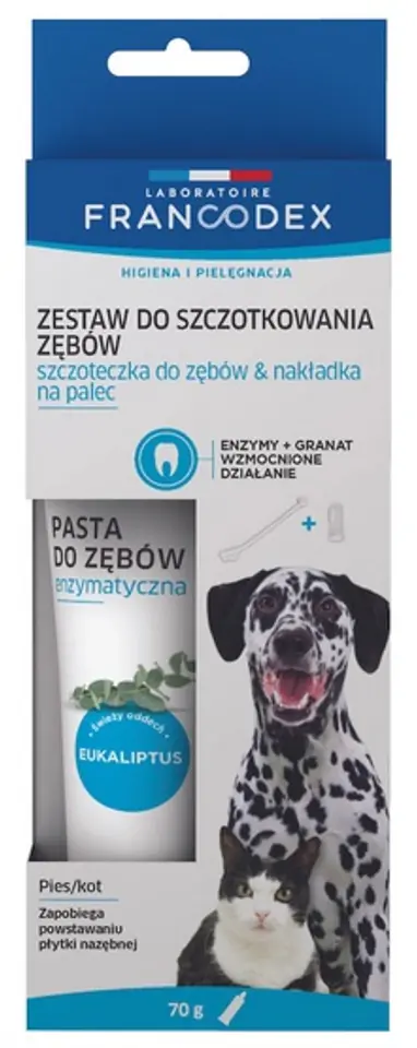 ⁨Francodex Zestaw do szczotkowania zębów pasta + szczoteczka [FR179122]⁩ w sklepie Wasserman.eu