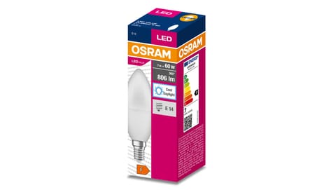 ⁨Żarówka LED VALUE CLASSIC B 60 E14 7,5W 806lm 6500K 865 FR non-dim 4058075311909⁩ w sklepie Wasserman.eu