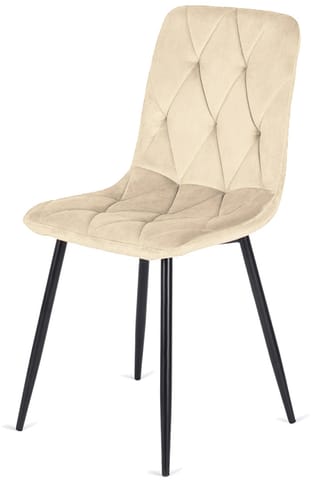 ⁨Krzesło tapicerowane BORGO VELVET BEIGE⁩ w sklepie Wasserman.eu