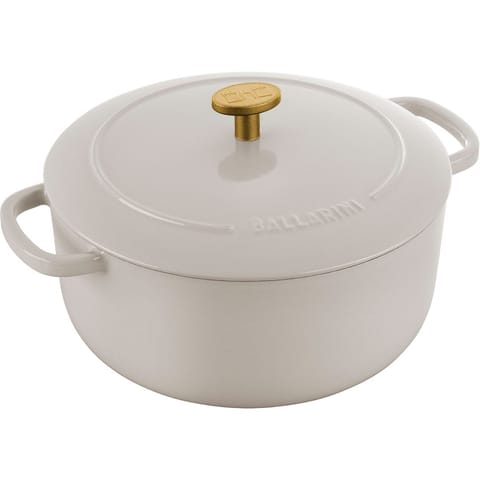 ⁨Ballarini Bellamonte Round Cast Iron Pot - 3 ltr, Ivory⁩ at Wasserman.eu