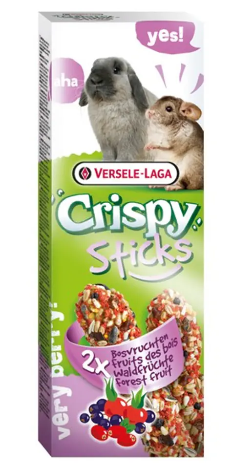 ⁨Versele-Laga Crispy Sticks Rabbit & Chinchilla Forest Fruits - cobs for rabbits and chinchillas with forest fruits 110g⁩ at Wasserman.eu