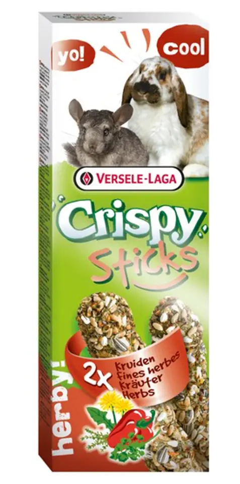 ⁨Versele-Laga Crispy Sticks Rabbit & Chinchilla Herbs - cobs for rabbits and chinchillas with herbs 110g⁩ at Wasserman.eu