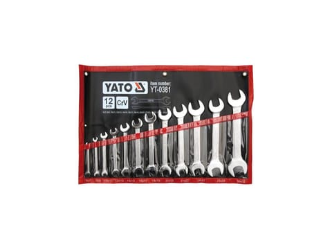 ⁨YATO SATIN OPEN-END WRENCHES 12 pcs. 6-32mm. CASE 0381⁩ at Wasserman.eu