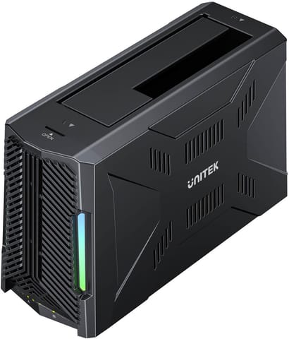 ⁨Storage Docking Station - Unitek S1234B01-EU SATA III 2.5"/3.5" M.2 PCIe/NVMe USB-C 10Gbps⁩ at Wasserman.eu