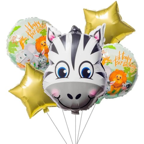 ⁨Zestaw balonów Zebra 5szt. BCF-697 GO PARTY⁩ w sklepie Wasserman.eu