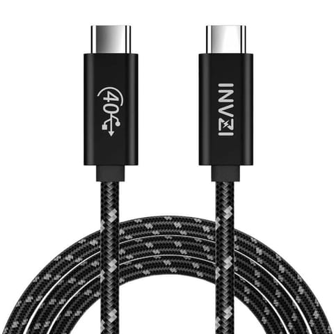 ⁨Kabel USB-C / USB4.0, INVZI, INVUSB4, Gen3, 240W, 40Gbps, 2m (czarny)⁩ w sklepie Wasserman.eu