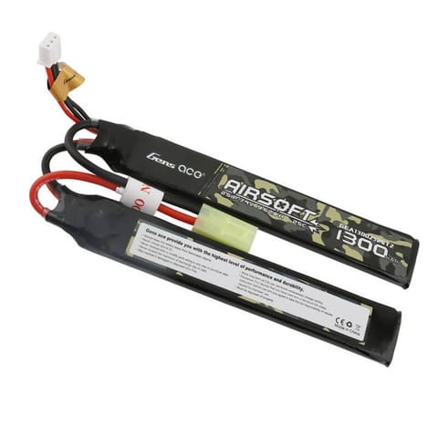 ⁨Akumulator Gens ace 25C 1300mAh 2S1P 7.4V Saddle Airsoft Gun Lipo z konektorem mini Tamiya⁩ w sklepie Wasserman.eu