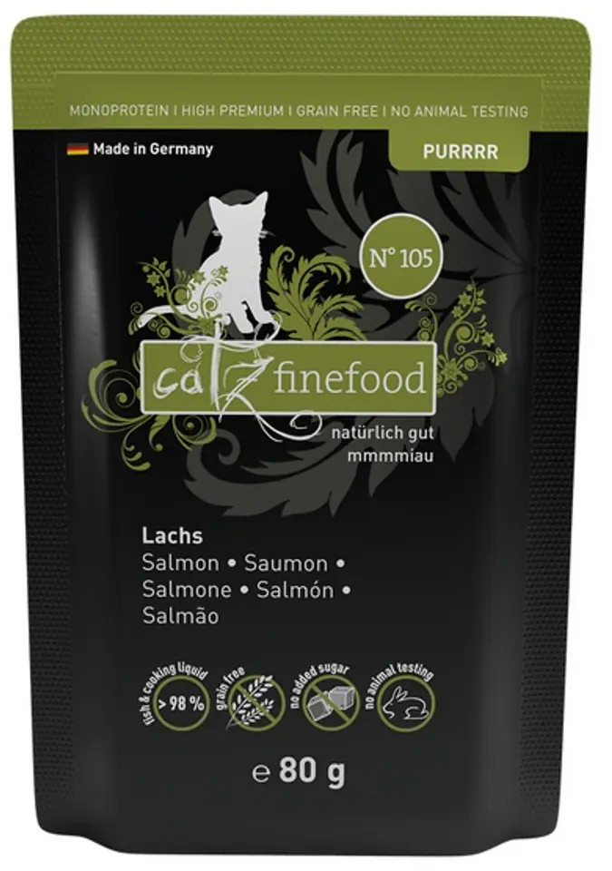 ⁨Catz Finefood Purrrr N.105 Łosoś saszetka 80g⁩ w sklepie Wasserman.eu