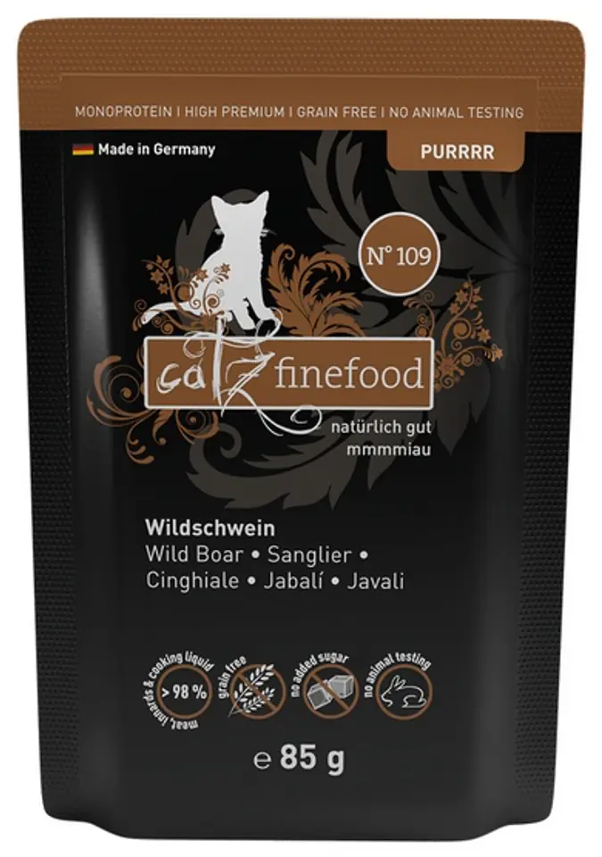 ⁨Catz Finefood Purrrr N.109 Dzik saszetka 85g⁩ w sklepie Wasserman.eu