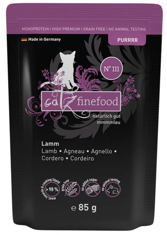 ⁨Catz Finefood Purrrr N.111 Lamb sachet 85g⁩ at Wasserman.eu