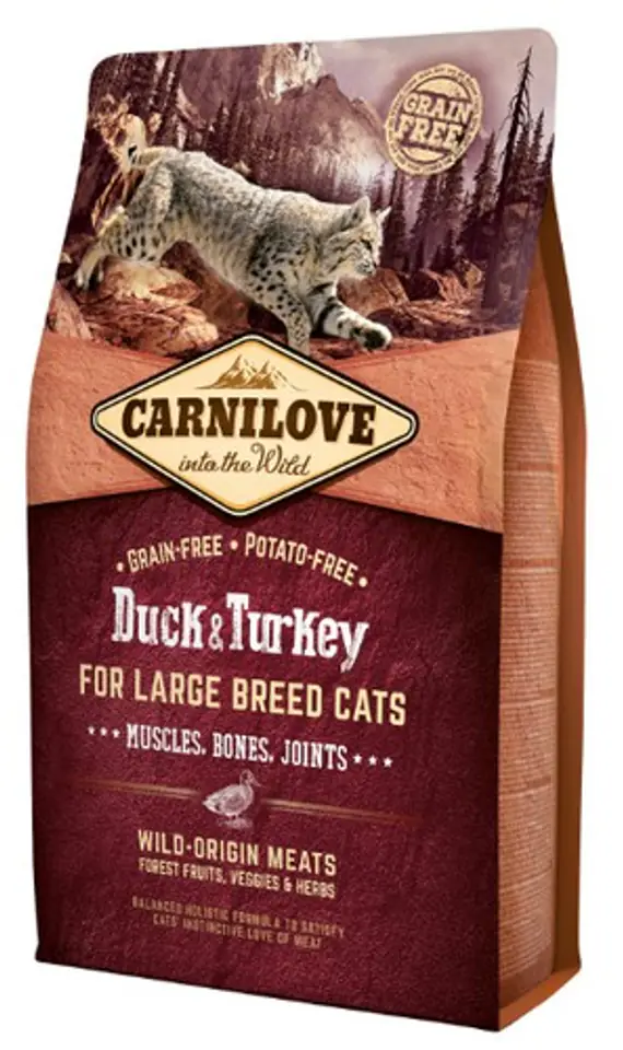 ⁨Carnilove Cat Duck & Turkey for Large Breed - kaczka i indyk 2kg⁩ w sklepie Wasserman.eu