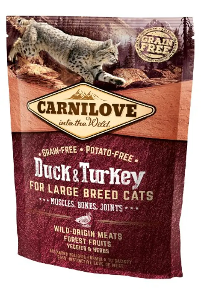 ⁨Carnilove Cat Duck & Turkey for Large Breed - kaczka i indyk 400g⁩ w sklepie Wasserman.eu