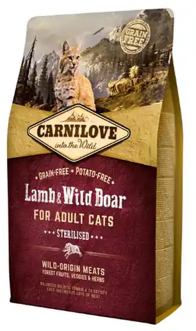 ⁨Carnilove Cat Lamb & Wild Boar Sterilised - jagnię i dzik 2kg⁩ w sklepie Wasserman.eu