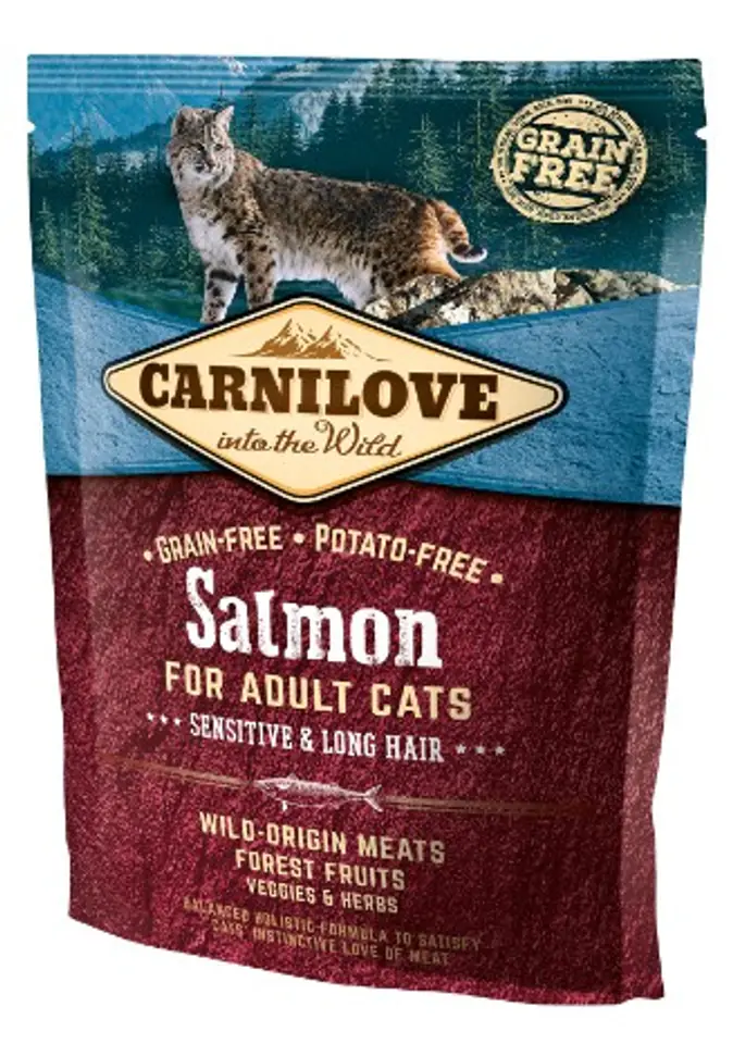 ⁨CARNILOVE CAT SALMON SENSITIVE&LONG HAIR 400g⁩ at Wasserman.eu