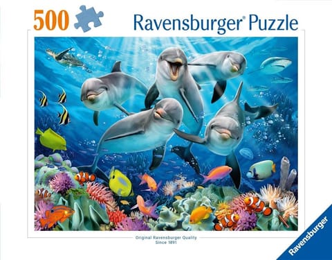 ⁨Puzzle 2D 500 Delfiny⁩ w sklepie Wasserman.eu