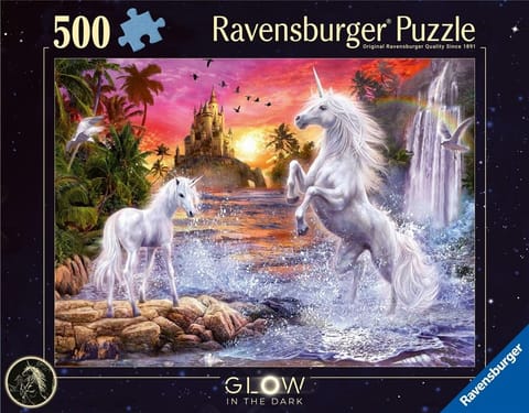 Puzzle 500 świecące - Jednorożce nad rzeką w sklepie Wasserman.eu