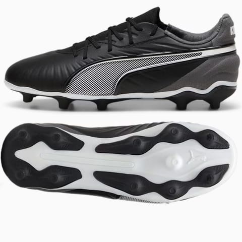 ⁨Buty piłkarskie Puma King Match FG/AG Jr 108048 (kolor Czarny, rozmiar 38 1/2)⁩ w sklepie Wasserman.eu