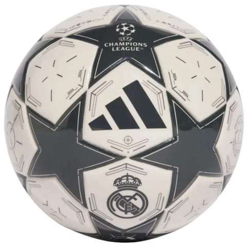 ⁨Piłka nożna adidas UEFA Champions League Real Madrid Mini Ball (kolor Biały, rozmiar 1)⁩ w sklepie Wasserman.eu