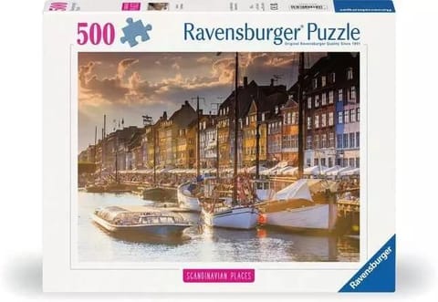 ⁨Puzzle 500 Zachód Słońca w Kopenhadze⁩ w sklepie Wasserman.eu