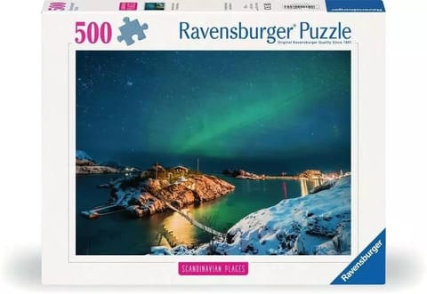 ⁨Puzzle 500 Zorza Polarna nad Bergsfjord⁩ w sklepie Wasserman.eu