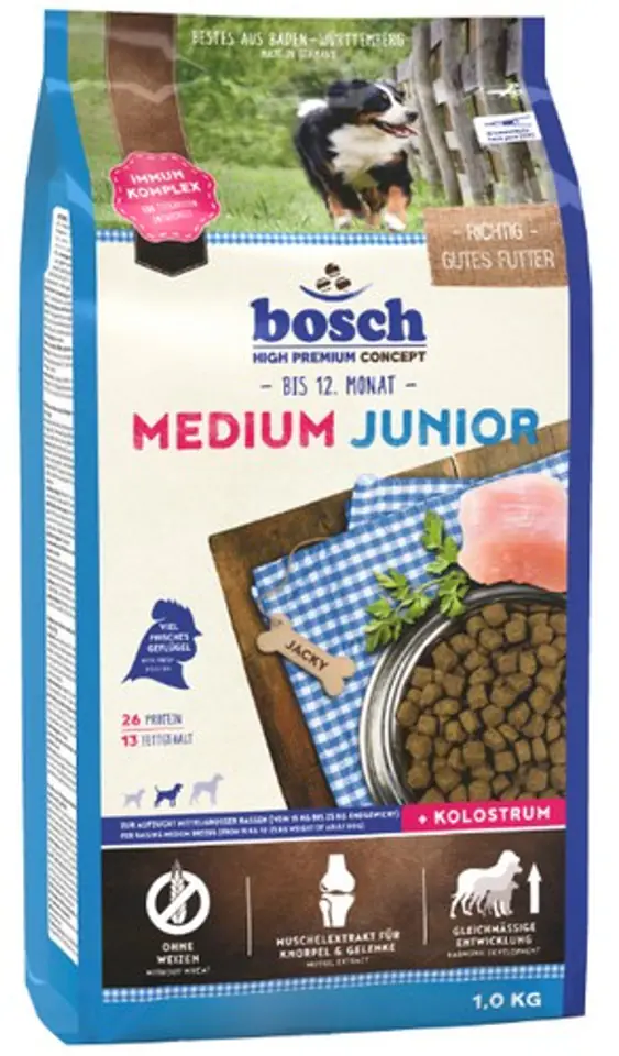 ⁨Bosch Medium Junior Breed 1kg⁩ w sklepie Wasserman.eu