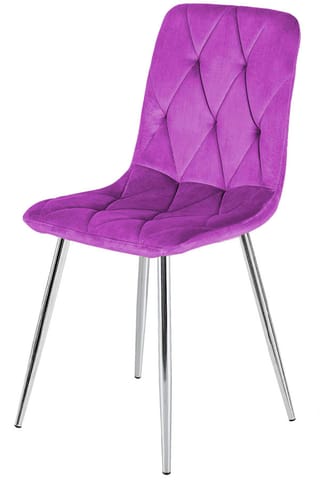 ⁨Krzesło tapicerowane BORGO VELVET PURPLE SILVER⁩ w sklepie Wasserman.eu