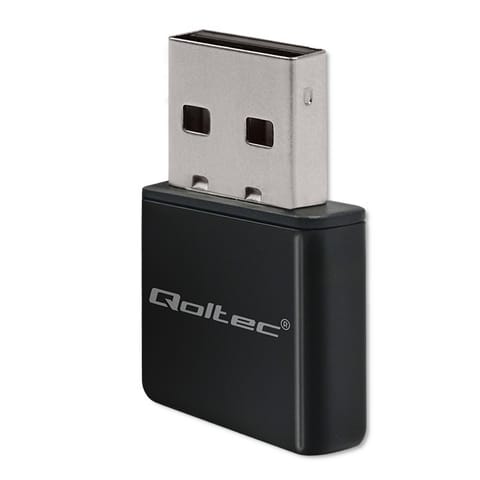 ⁨Qoltec Bezprzewodowy Ultra szybki mini adapter NANO WiFi | Standard N | USB 2.0 | 300Mbps⁩ w sklepie Wasserman.eu