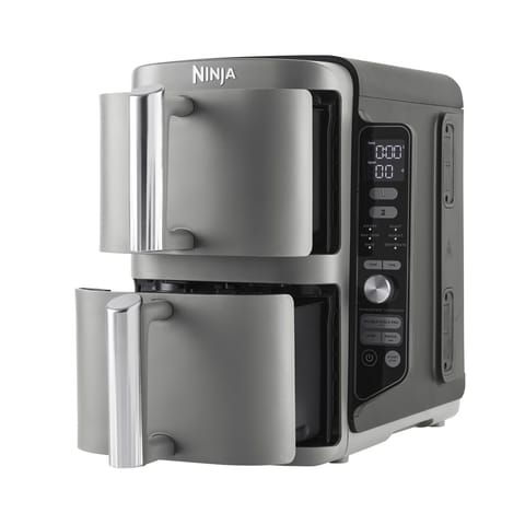 ⁨Ninja SL400EU fryer Double 9.5 L 2470 W Hot air fryer Black, Grey⁩ at Wasserman.eu