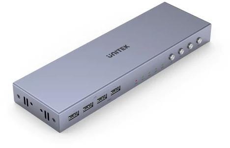 ⁨Unitek V306A Przełącznik KVM 4K HDMI 2.0 4-in 1-out +USB⁩ w sklepie Wasserman.eu