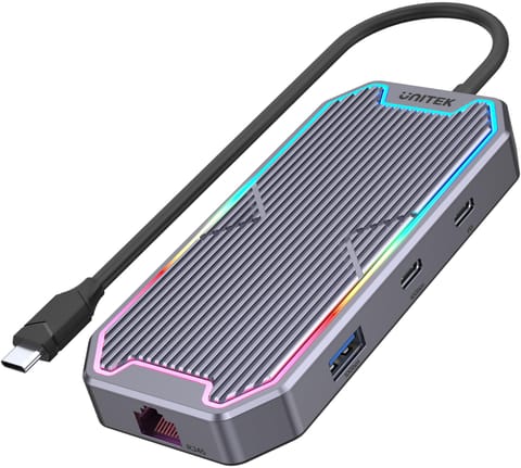Unitek Hub USB-C HDMI RJ45 3,5mm audio 100W 10Gbps D1029A w sklepie Wasserman.eu