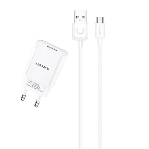 ⁨Ładowarka sieciowa 2,1A kabel microUSB⁩ w sklepie Wasserman.eu