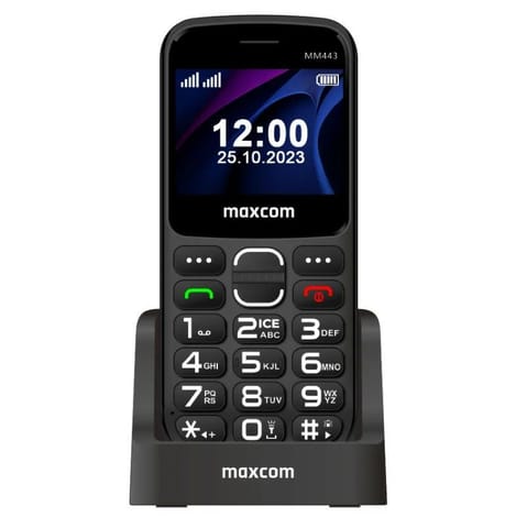 ⁨Maxcom Comfort MM443 ze stacją ładującączarny/black⁩ w sklepie Wasserman.eu