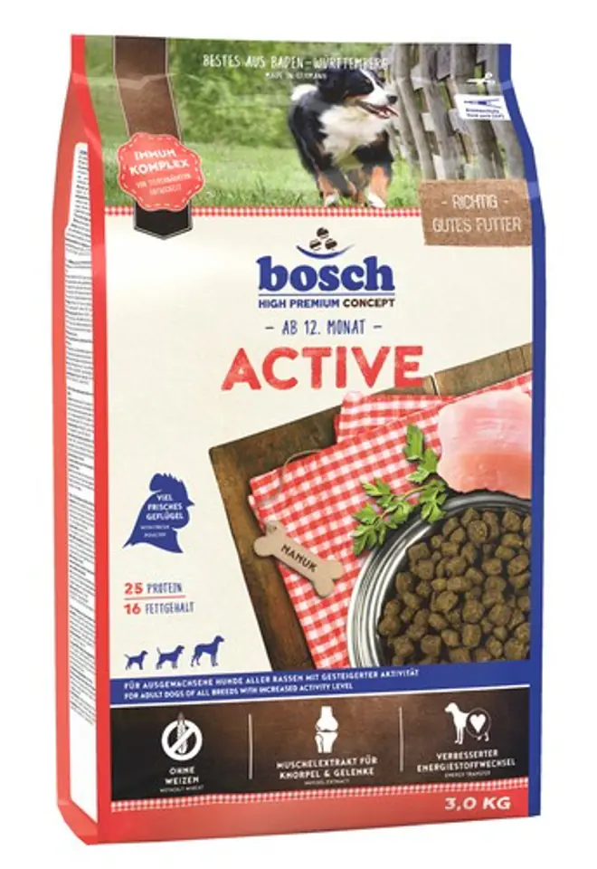 bosch Tiernahrung Active 3 kg Adult Chicken at Wasserman.eu