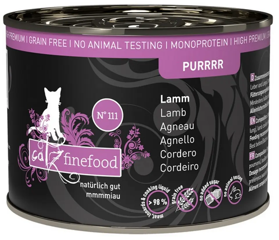 ⁨Catz Finefood Purrrr N.111 Lamb can 200g⁩ at Wasserman.eu