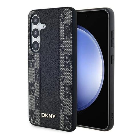 ⁨Oryginalne Etui SAMSUNG GALAXY S24+ DKNY Hardcase Leather Checkered Mono Pattern MagSafe (KLHCN61PQDSMGK) czarne⁩ w sklepie Wasserman.eu