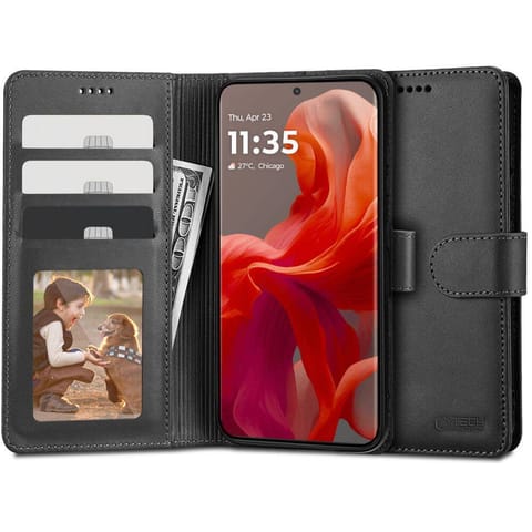 ⁨Etui MOTOROLA MOTO G85 5G Tech-Protect Wallet czarne⁩ w sklepie Wasserman.eu