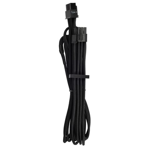 Pojedynczy PCIe w oplocie Corsair Premium, podwójny zestaw (Gen 4) — czarny w sklepie Wasserman.eu