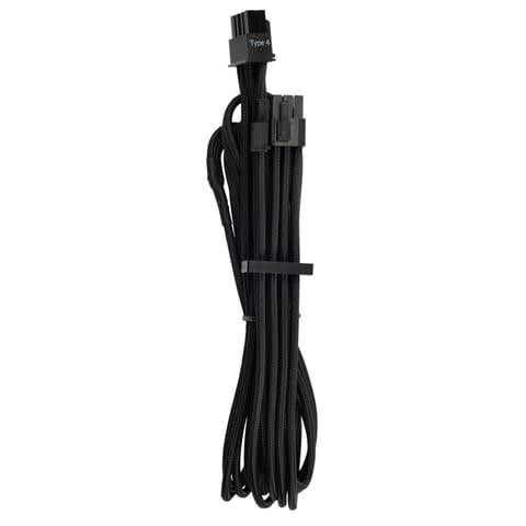 ⁨Corsair Premium Sleeved PCIe Single Cable, Twin Pack (Gen 4) - Black⁩ at Wasserman.eu