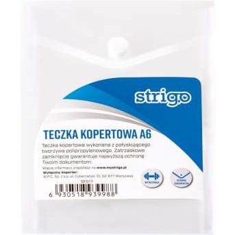 ⁨TECZKA KOPERTOWA STRIGO A6 TRANSPARENTNA⁩ w sklepie Wasserman.eu