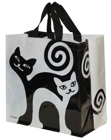 ⁨Torba Animals 24L zakręcone koty - biało-czarna⁩ w sklepie Wasserman.eu