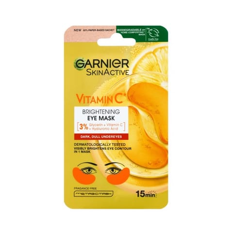 ⁨GARNIER Skin Active Rozświetlające Płatki pod oczy - 3% Vitamin C  5 g⁩ w sklepie Wasserman.eu