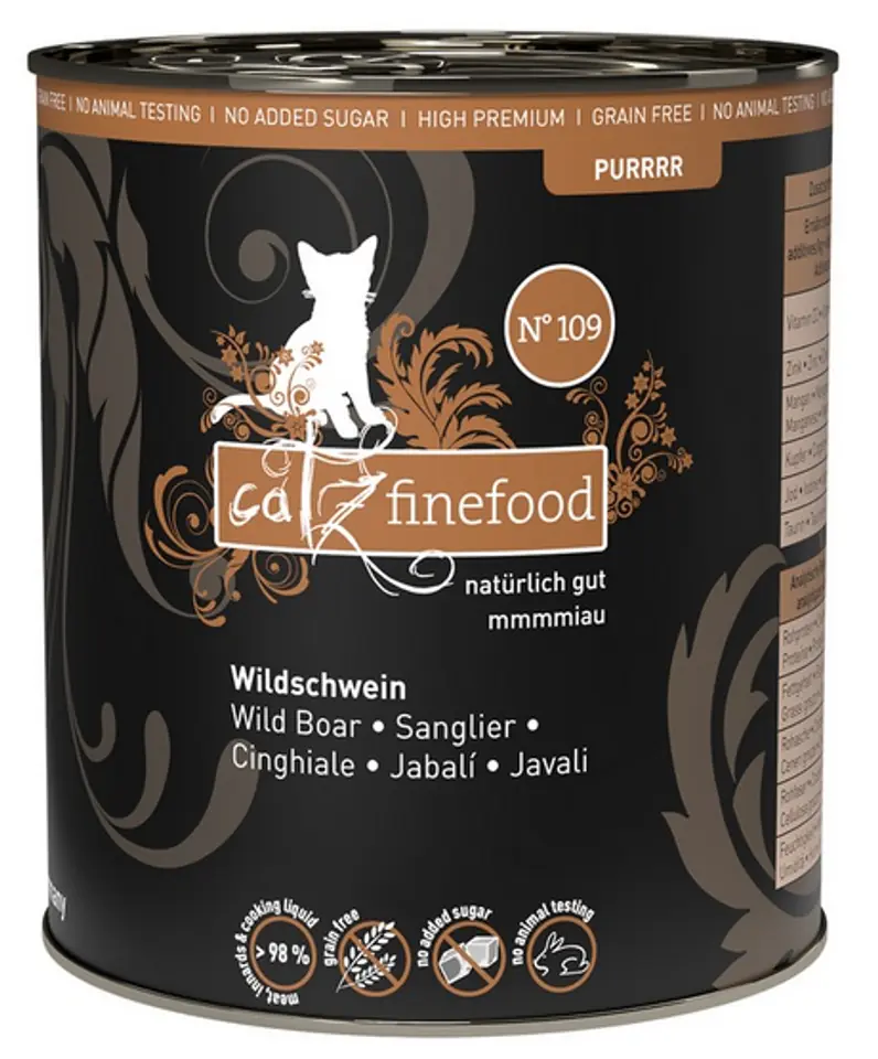 ⁨Catz Finefood Purrrr N.109 Wild boar can 800g⁩ at Wasserman.eu