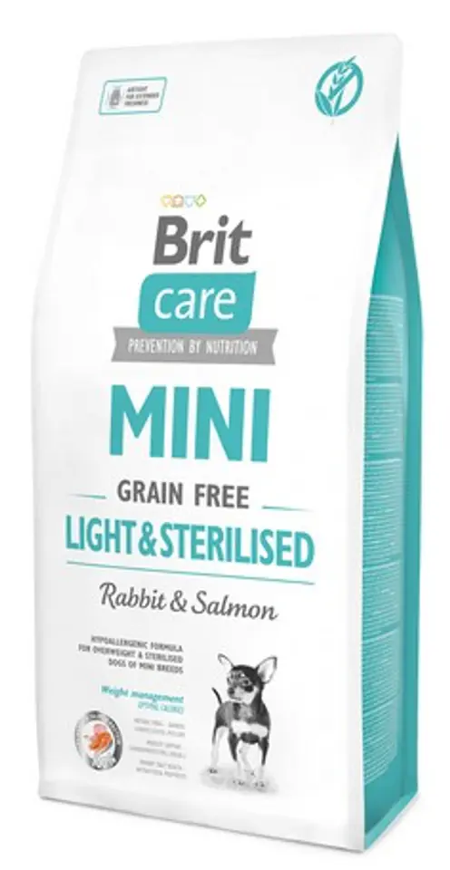 ⁨Brit Care Mini Light & Sterilised 7 kg Rabbit, Salmon⁩ at Wasserman.eu