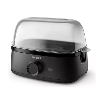 ⁨Philips HD9137/90 Egg Cooker, 400 W, 6 eggs, Poacher, Traspert lid, Deep Black | Philips⁩ w sklepie Wasserman.eu