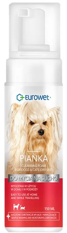 ⁨Eurowet Szampon do mycia na sucho - pianka 150ml⁩ w sklepie Wasserman.eu