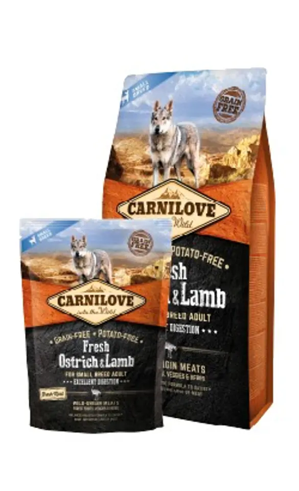 ⁨Carnilove Dog Fresh Ostrich & Lamb Adult Small - ostrich and lamb 6kg⁩ at Wasserman.eu